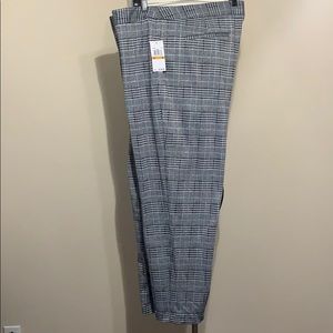 MICHAEL Michael Kors Houndstooth Ankle Length Pants Plus Size 3X